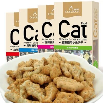 Bánh Luscious cho mèo gói 80g hình con cá ngộ nghĩnh